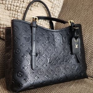 Louis Vuitton Elegant Black Embossed Satchel